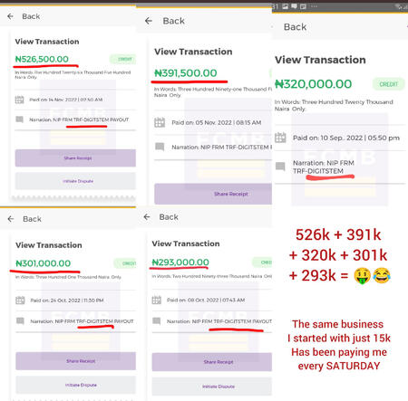 Few Proofs of Joshua's payment in 2022