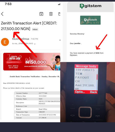 Few Proofs of Joshua's payment in 2022