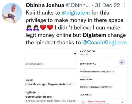 Few Proofs of Joshua's payment in 2022